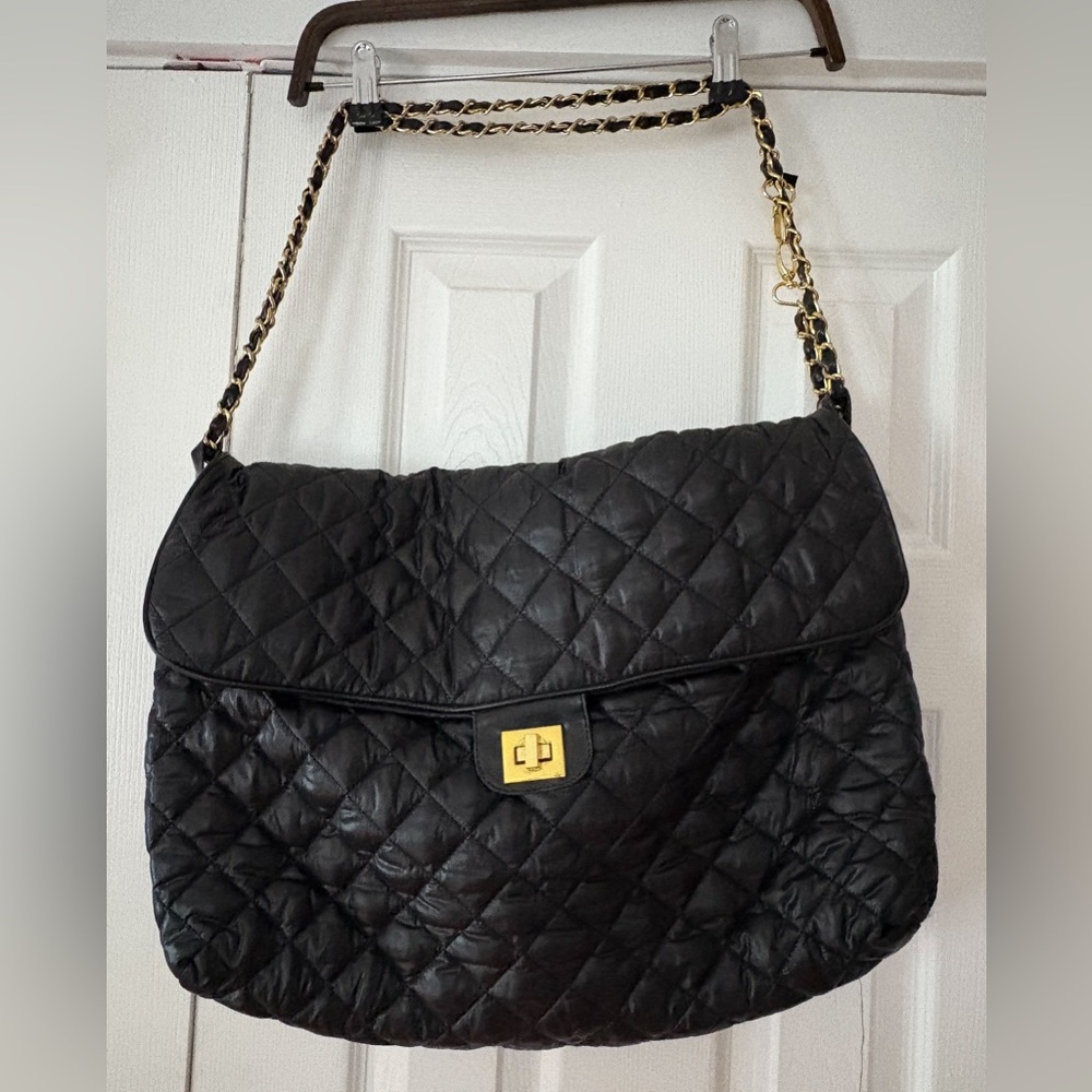 Black‎ Quilted Chain Shoulder Bag Nila Anthony New Unused Condition